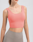 Scoop Neck Wide Strap Active Tank