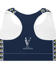 "Queen of the Pickleball Court" Fitness Bra in Navy