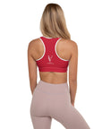 "Queen of the Pickleball Court" Fitness Bra in Red