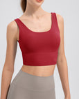 Scoop Neck Wide Strap Active Tank