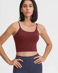 Via Venustas - Feel Like Skin Scoop Neck Sports Cami, Athletic T-Shirt