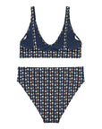Via Venustas - Ice Cream Paradise High-Waisted Bikini in Navy, Swimwear