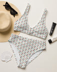 Via Venustas - Ice Cream Paradise High-Waisted Bikini in White, Swimwear