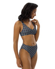 Via Venustas - Ice Cream Paradise High-Waisted Bikini in Navy, Swimwear