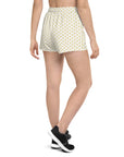 Via Venustas - "Queen of the Court" Athletic Shorts in White/Old Gold, Athletic Shorts