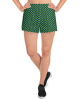 Via Venustas - "Queen of the Court" Athletic Shorts in British Racing Green/White, Athletic Shorts