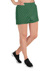Via Venustas - "Queen of the Court" Athletic Shorts in British Racing Green/White, Athletic Shorts