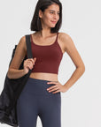 Via Venustas - Feel Like Skin Scoop Neck Sports Cami, Athletic T-Shirt