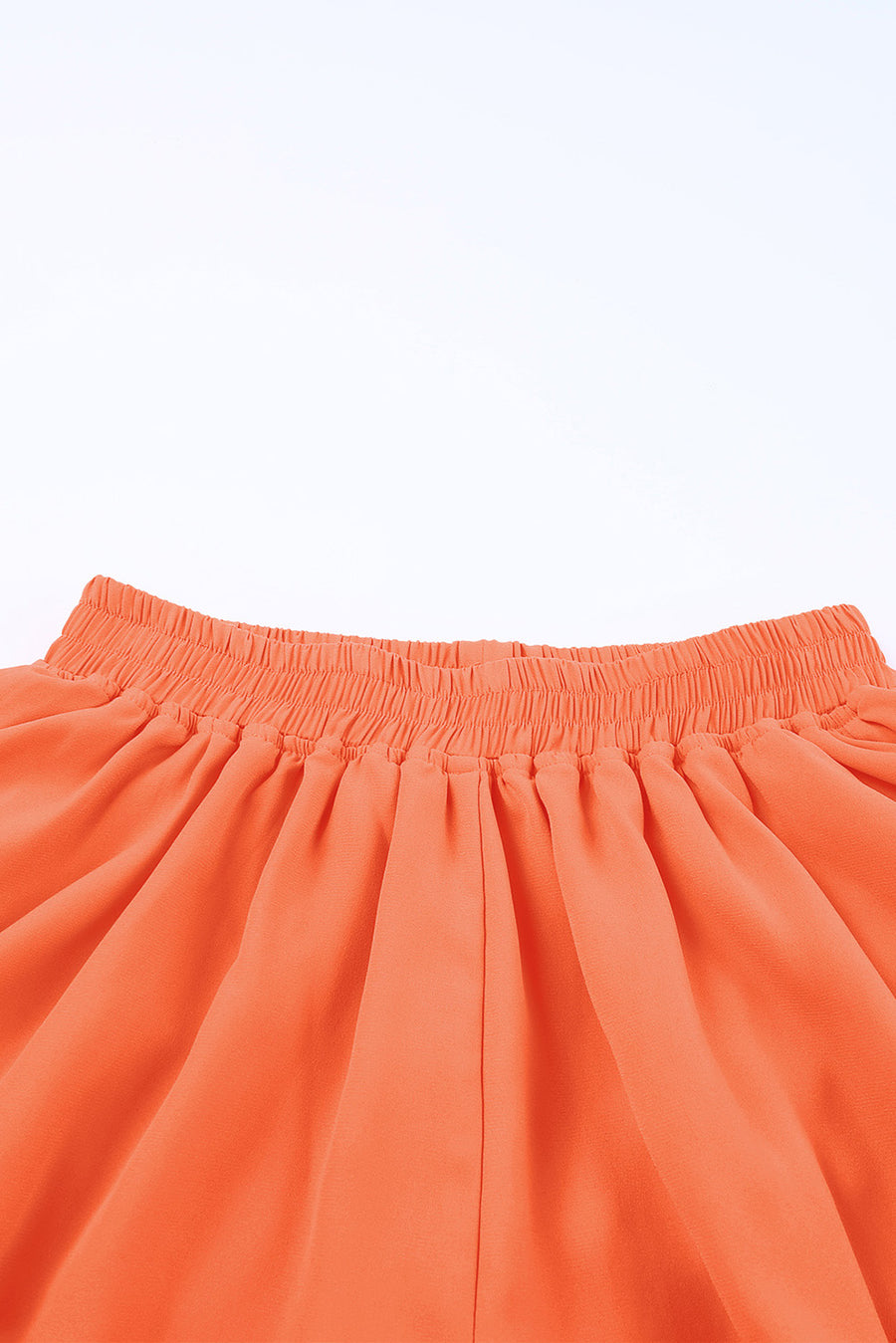 Red Orange Layered Mid-Rise Waist Active Shorts