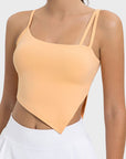 Slit Asymmetrical Neck Active Cami