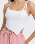 Slit Asymmetrical Neck Active Cami