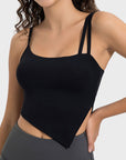 Slit Asymmetrical Neck Active Cami