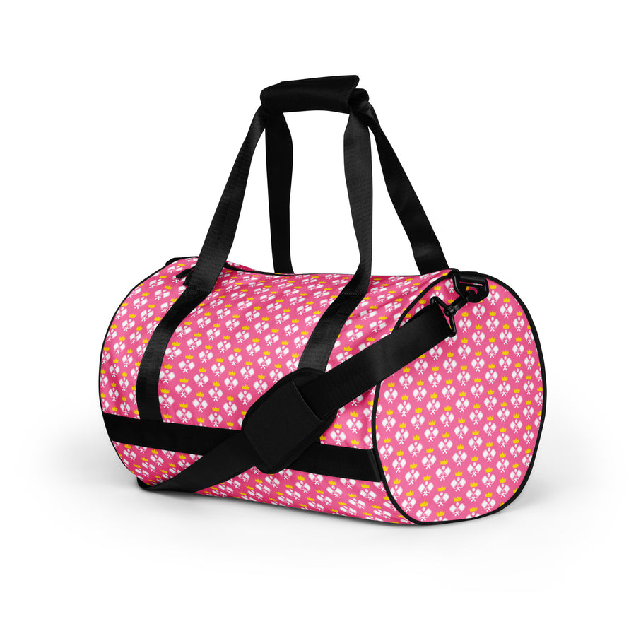 Pickleball Royalty Gym Bag in Brilliant Rose