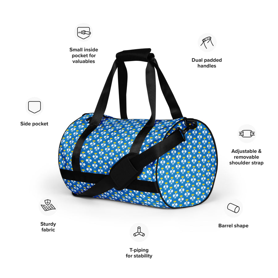 Pickleball Royalty Gym Bag in Navy Blue