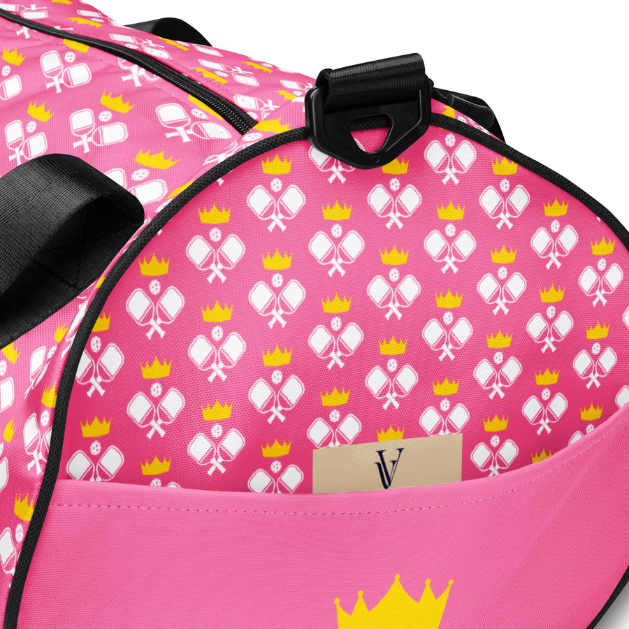 Pickleball Royalty Gym Bag in Brilliant Rose