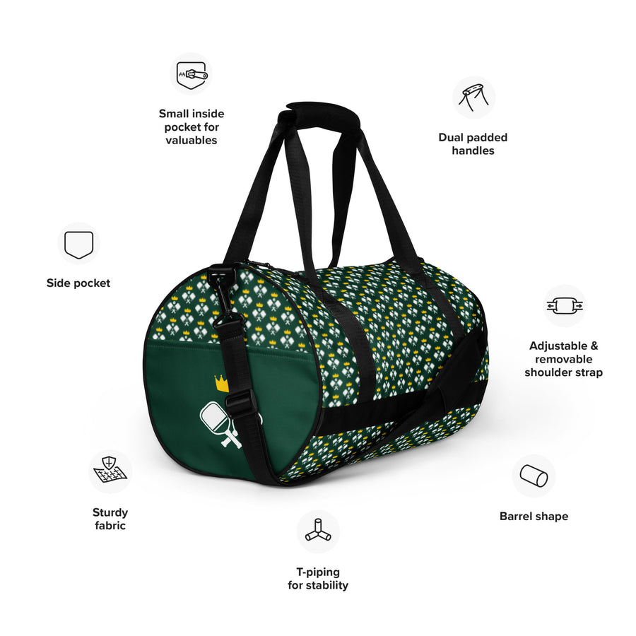 Pickleball Royalty Gym Bag in British Racing Green