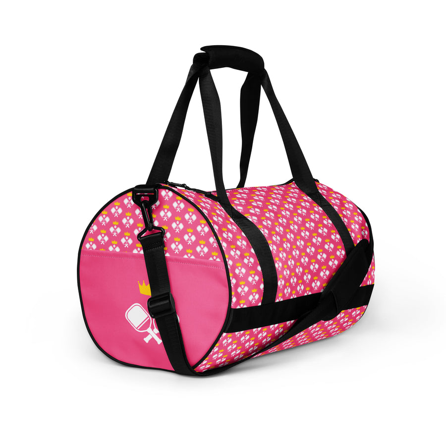 Pickleball Royalty Gym Bag in Brilliant Rose