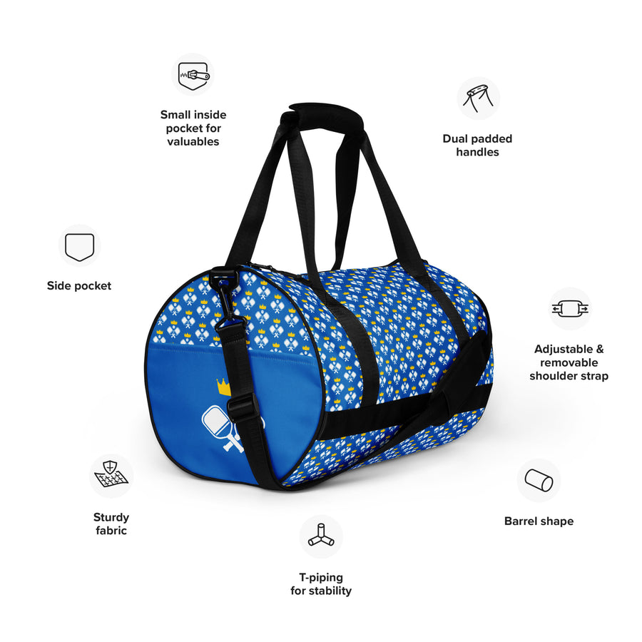 Pickleball Royalty Gym Bag in Navy Blue