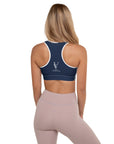 "Queen of the Pickleball Court" Fitness Bra in Navy