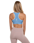 "Queen of the Pickleball Court" Fitness Bra in Jordy Blue