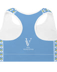 "Queen of the Pickleball Court" Fitness Bra in Jordy Blue