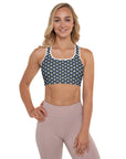 "Queen of the Pickleball Court" Fitness Bra in Navy