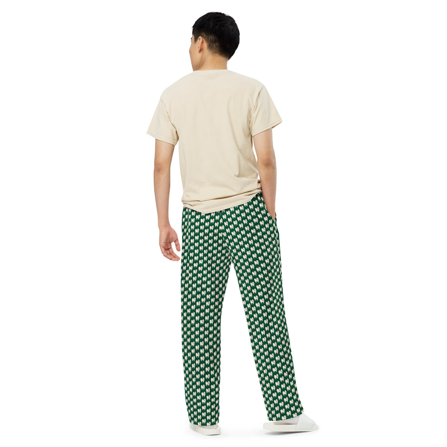 Canine Collective: King Cornelius the Pomsky Lounge Pants in British Racing Green