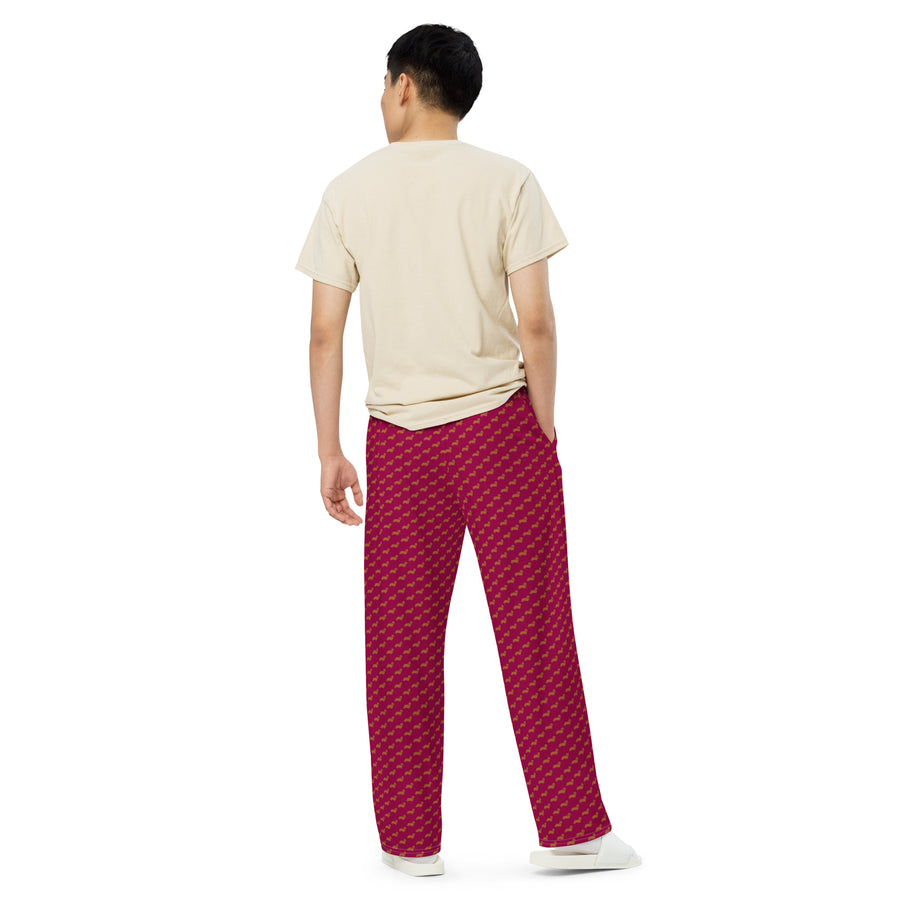 Canine Collective: Dachshund Lounge Pants in Burgundy