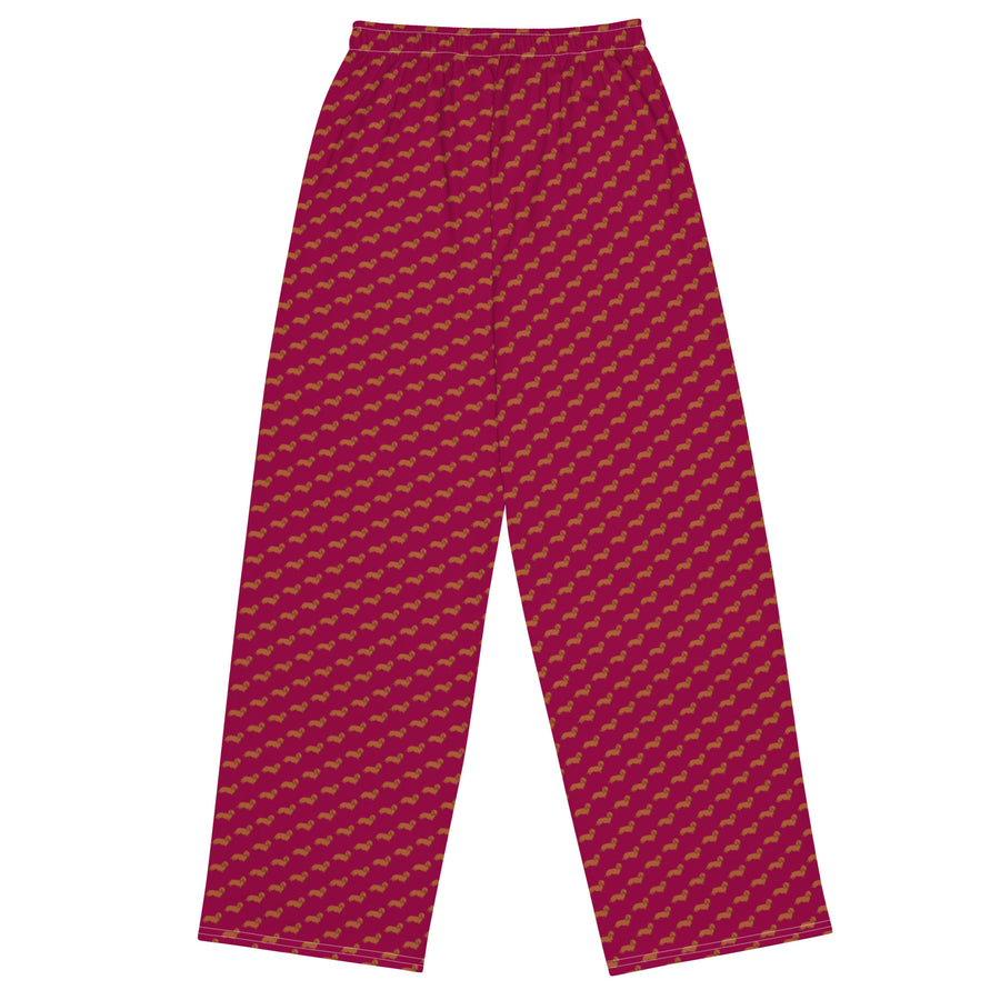 Canine Collective: Dachshund Lounge Pants in Burgundy