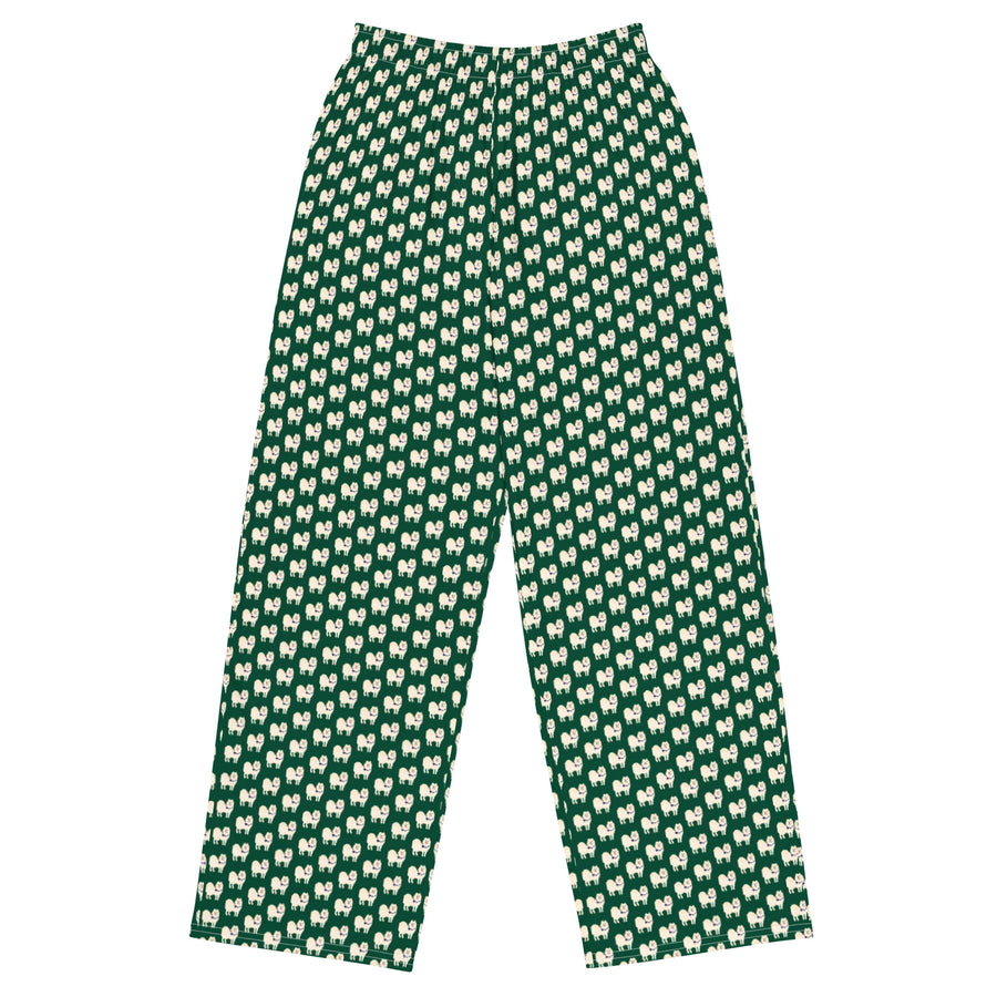 Canine Collective: King Cornelius the Pomsky Lounge Pants in British Racing Green