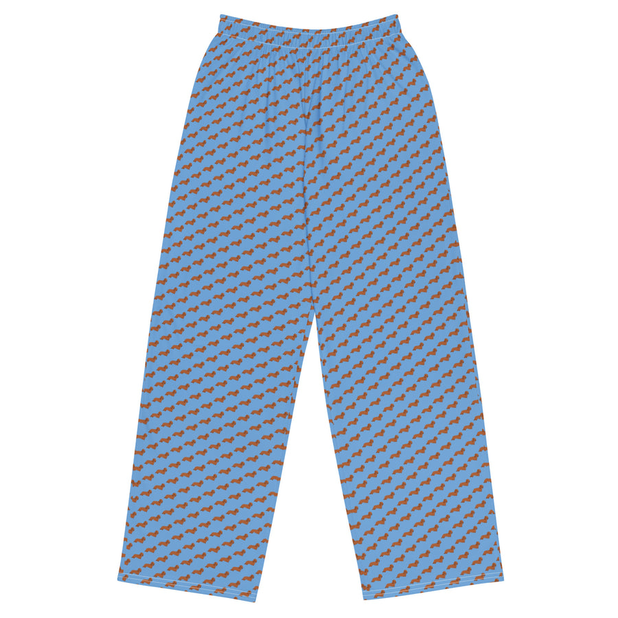 Canine Collective: Dachshund Lounge Pants in Jordy Blue