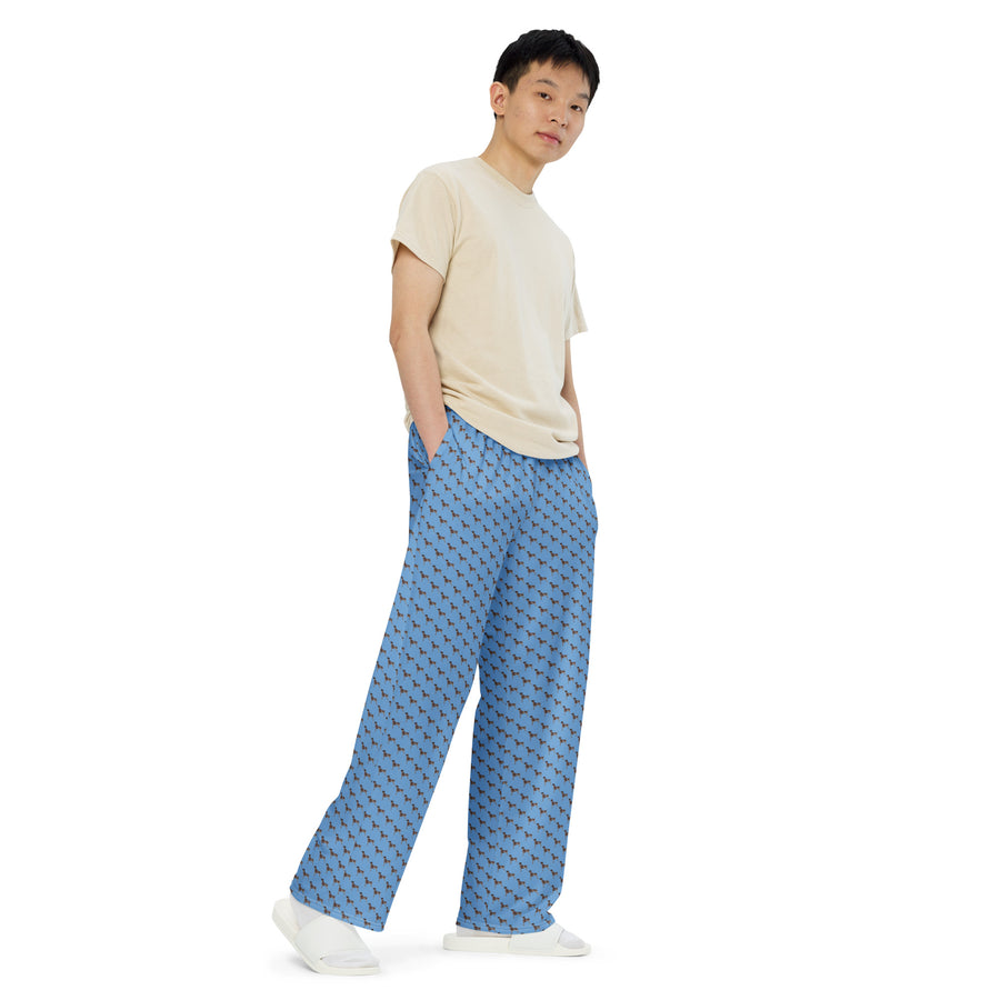 Canine Collective: GSP (German Shorthaired Pointer) Lounge Pants in Jordy Blue