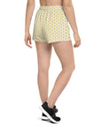 "Queen of the Pickleball Court" Athletic Shorts in White/Old Gold