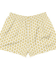 "Queen of the Pickleball Court" Athletic Shorts in White/Old Gold