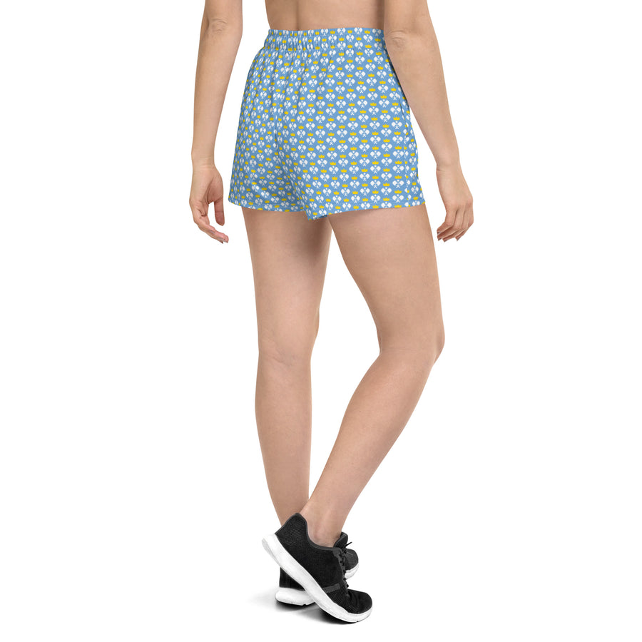 "Queen of the Pickleball Court" Athletic Shorts in Jordy Blue