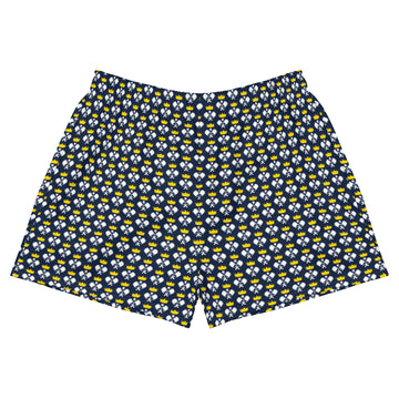 "Queen of the Pickleball Court" Athletic Shorts in Navy/Gold/White