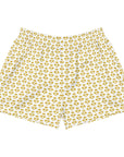 "Queen of the Pickleball Court" Athletic Shorts in White/Old Gold