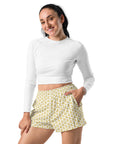 "Queen of the Pickleball Court" Athletic Shorts in White/Old Gold