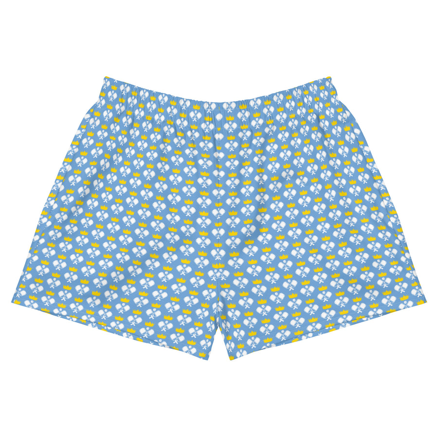 "Queen of the Pickleball Court" Athletic Shorts in Jordy Blue