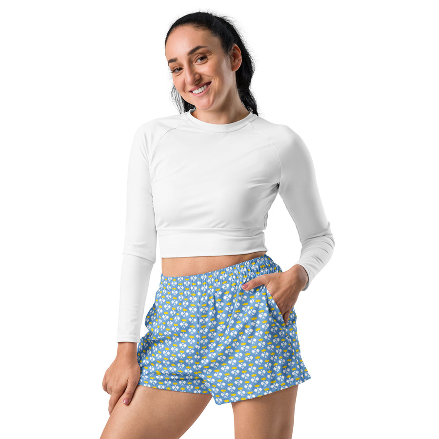 "Queen of the Pickleball Court" Athletic Shorts in Jordy Blue