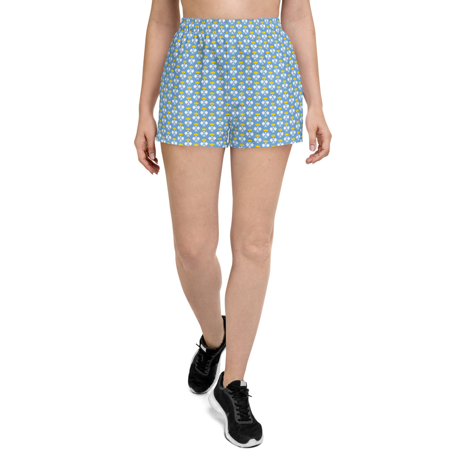 "Queen of the Pickleball Court" Athletic Shorts in Jordy Blue