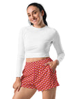 "Queen of the Pickleball Court" Athletic Shorts in Red