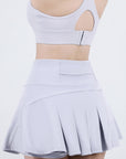 High Waist Pleated Active Skirt