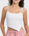 Slit Asymmetrical Neck Active Cami