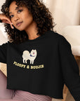 Canine Collective: King Cornelius of Pomerania "floofy & boujie" Crop Sweatshirt