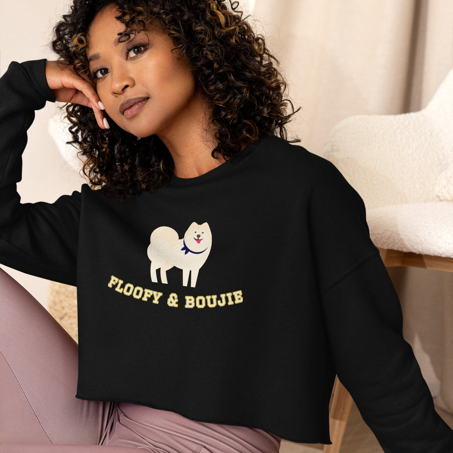 Canine Collective: King Cornelius of Pomerania "floofy & boujie" Crop Sweatshirt