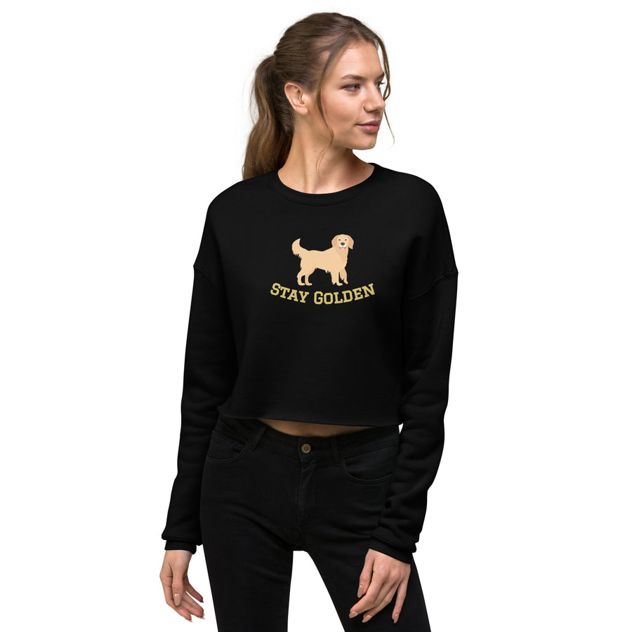 Canine Collective: Golden Retriever "Stay Golden" Crop Sweatshirt