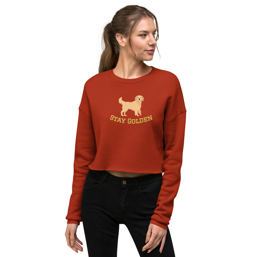 Canine Collective: Golden Retriever "Stay Golden" Crop Sweatshirt