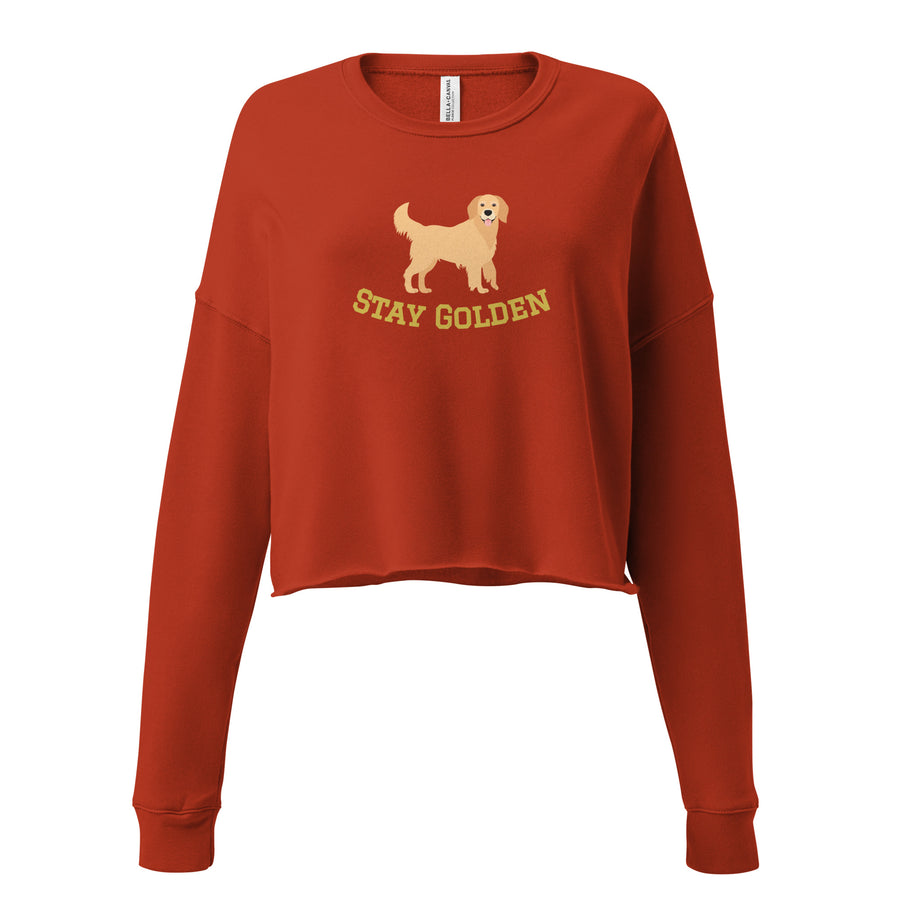 Canine Collective: Golden Retriever "Stay Golden" Crop Sweatshirt