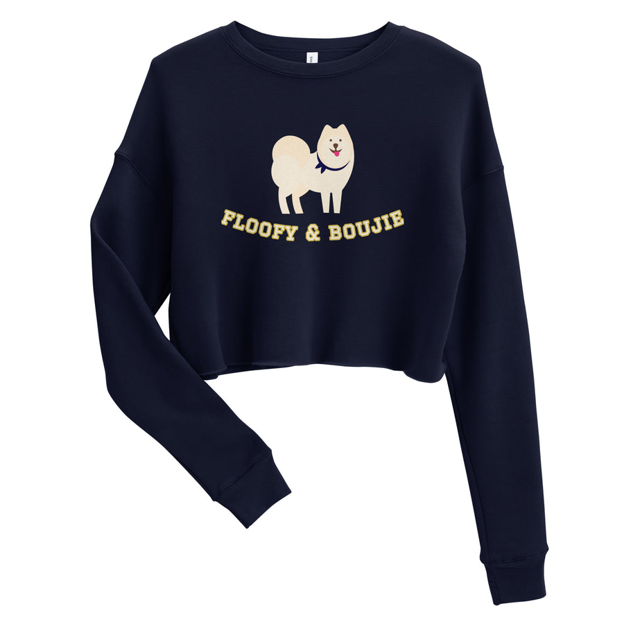 Canine Collective: King Cornelius of Pomerania "floofy & boujie" Crop Sweatshirt